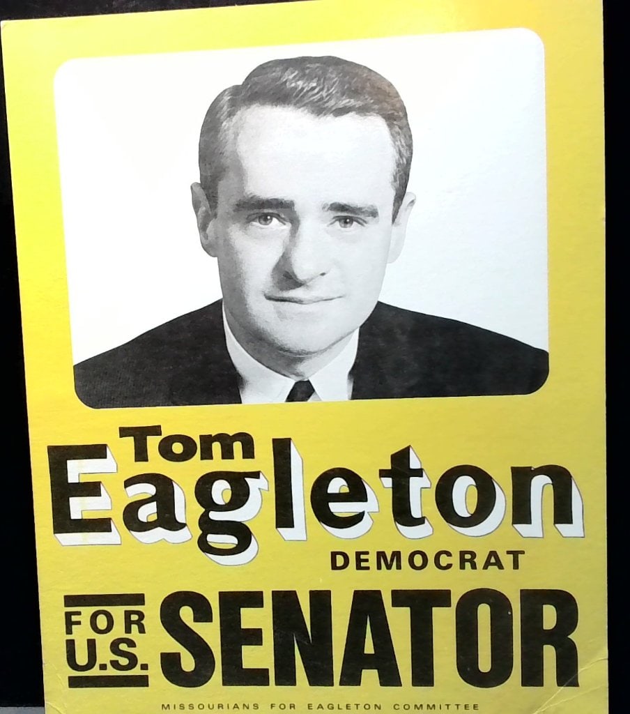 Tom Eagleton US Senator Campaign Poster: Tom Eagleton For US Senator Campaign Poster, Democrat, Missourians For Eagleton Committee.