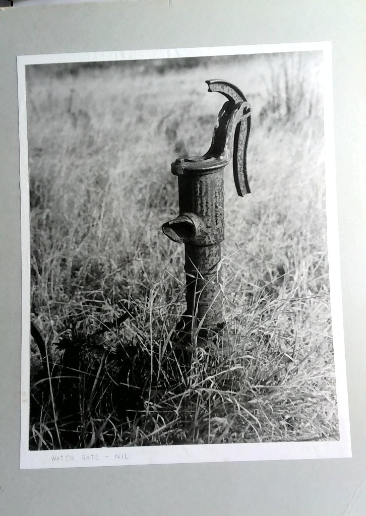 Vtg B&W Water Pump Photograph (1 of 2)