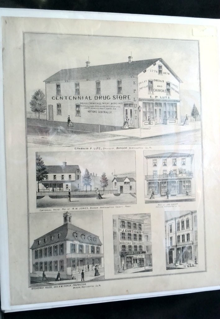 Vtg Centennial Drug Store Lithograph Print (1 of 4)