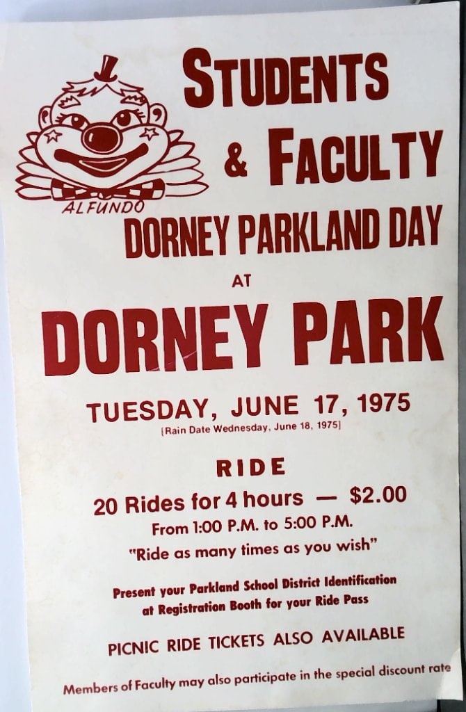 1975 Dorney Park Parkland Day Poster (1 of 3)