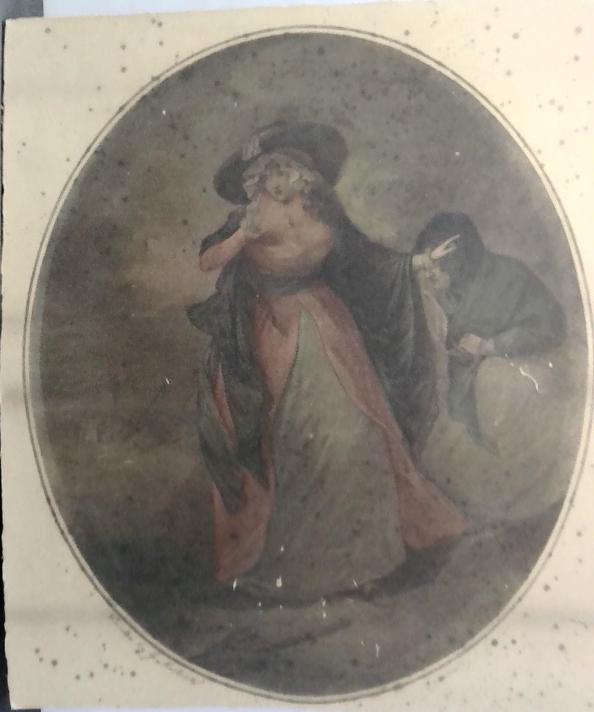 Vtg Oval Print Painted By G. Morland (1 of 5)