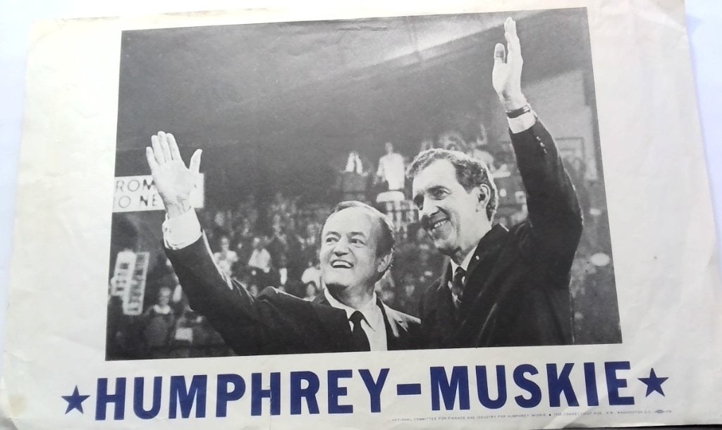 Vtg Humphrey-Muskie Photo Poster (1 of 3)