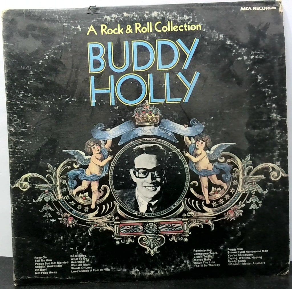 Buddy Holly A Rock & Roll Collection 2-LP: Buddy Holly, A Rock & Roll Collection, Vtg Vinyl 2-LP Set, MCA Records, 1977.