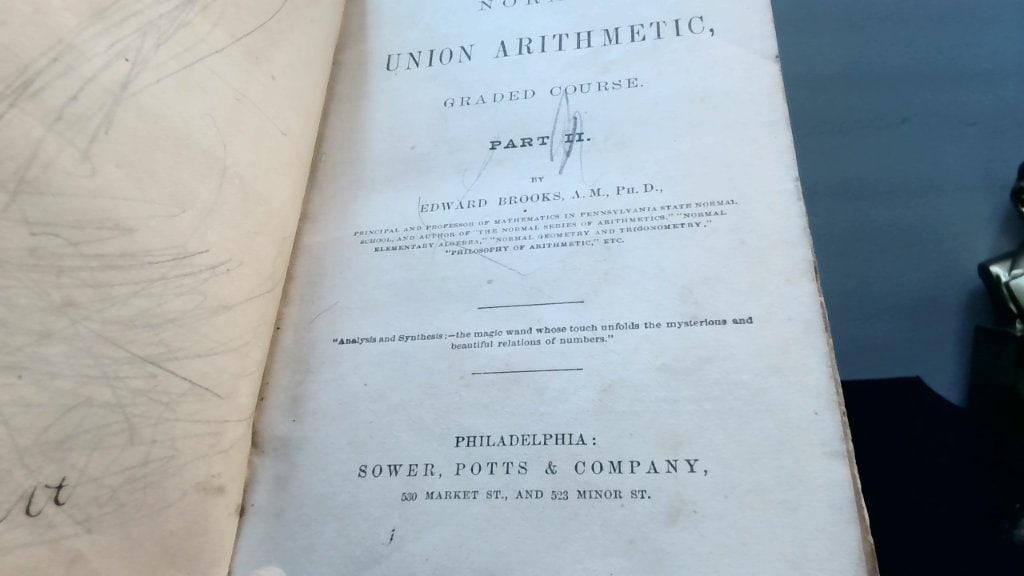 Vtg The Normal Union Arithmetic 1877 - 3