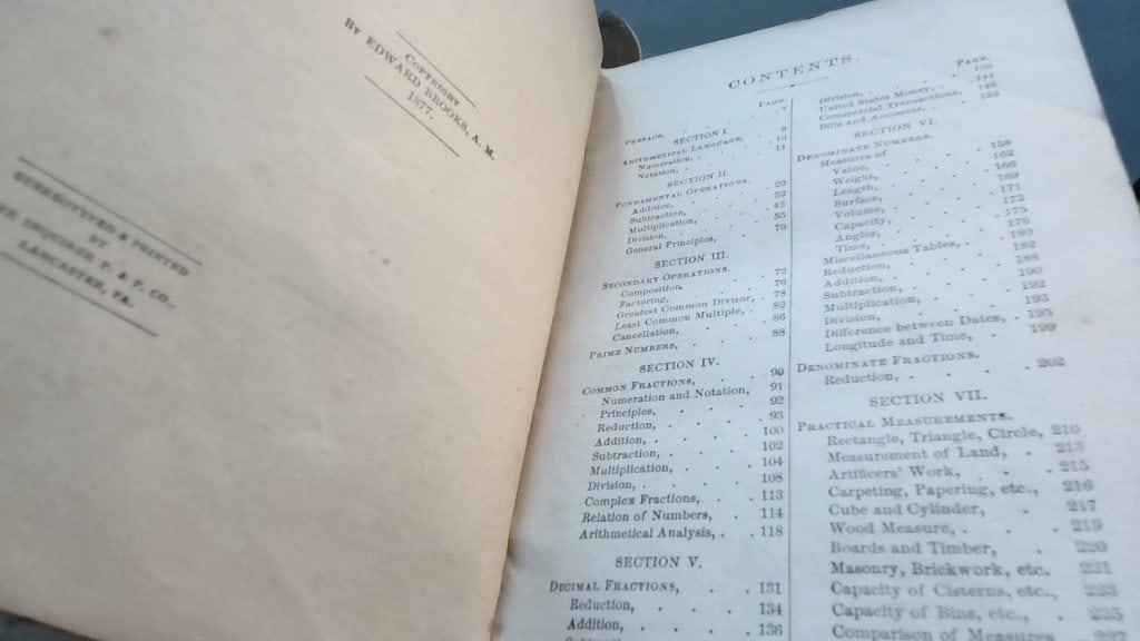 Vtg The Normal Union Arithmetic 1877 - 4