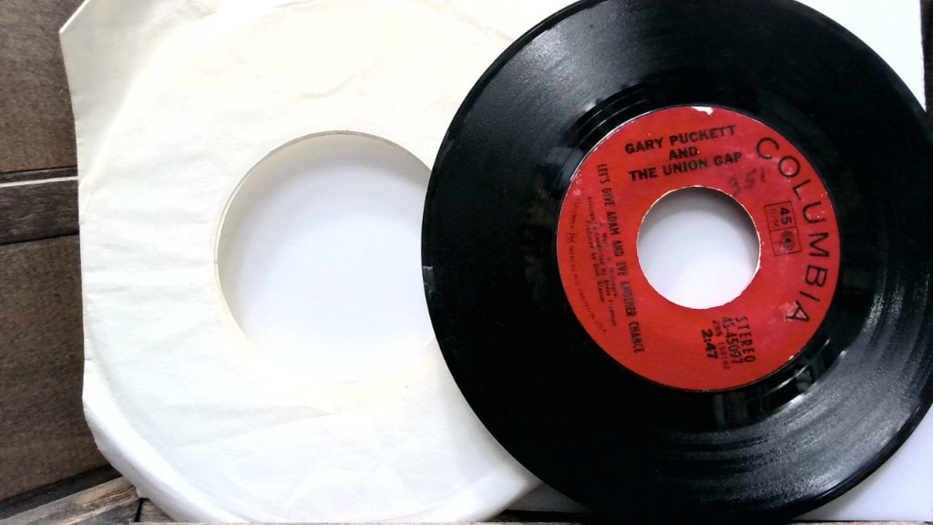 Gary Puckett The Union Gap 45 RPM Record: Gary Puckett And The Union Gap, Let's Give Adam And Eve Another Chance / The Beggar, Columbia, 45 RPM Vinyl Record, 45-45097.