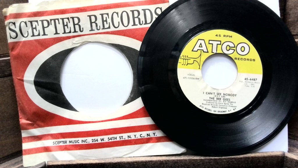 The Bee Gees Vtg 45 RPM Vinyl Record (1 of 2)
