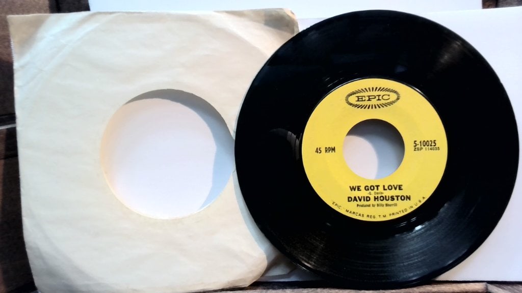 David Houston Vtg 45 RPM Record (1 of 2)