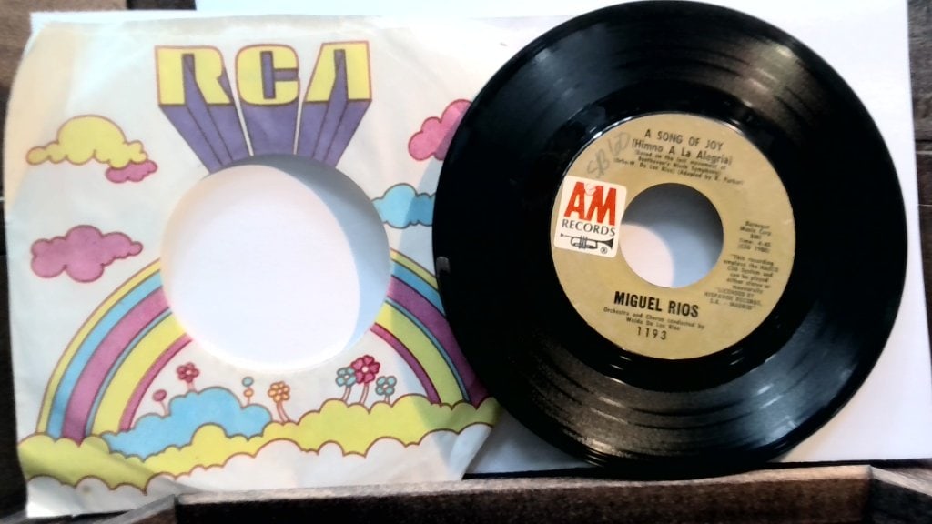 Miguel Rios A Song Of Joy Vinyl Record: Miguel Rios, A Song Of Joy / El Rio, Vinyl Record Album, AM Records, 1193, Vtg.
