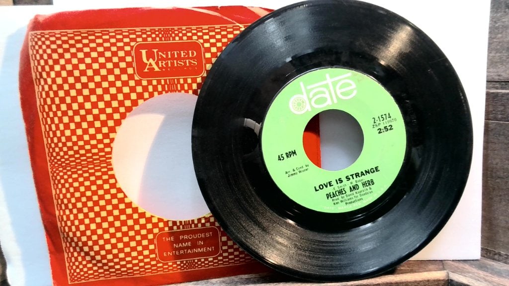 Peaches And Herb Love Is Strange Vinyl Record: Peaches And Herb, Love Is Strange, Vinyl Record Album, Date Records, 2-1574, Vtg.