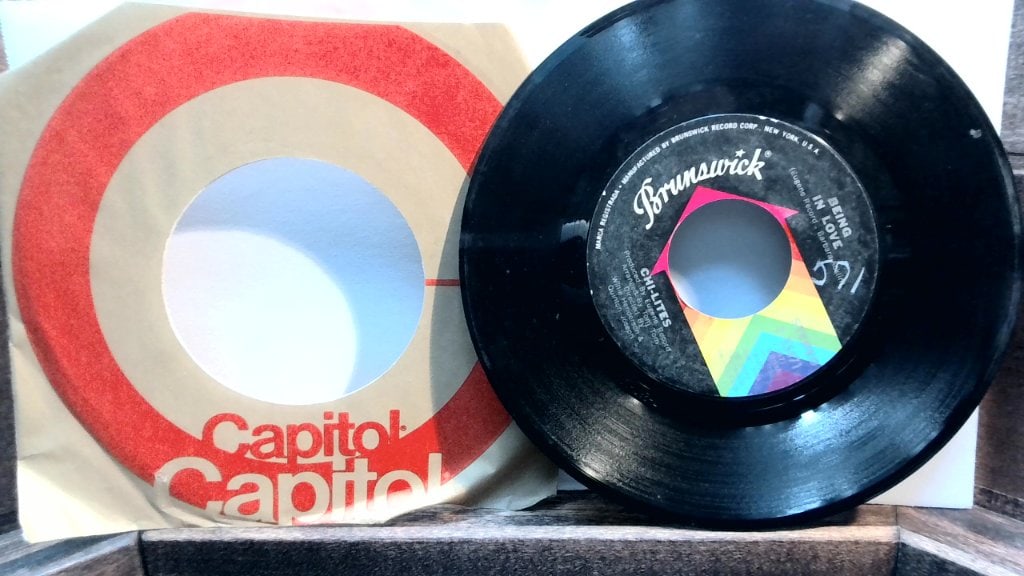 Chi-Lites Being In Love / Oh Girl 45 RPM Records (1 of 2)