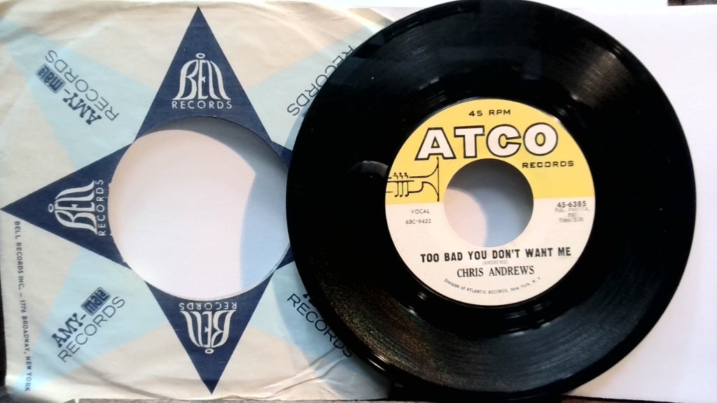 Chris Andrews Yesterday Man 45 RPM Records (1 of 2)