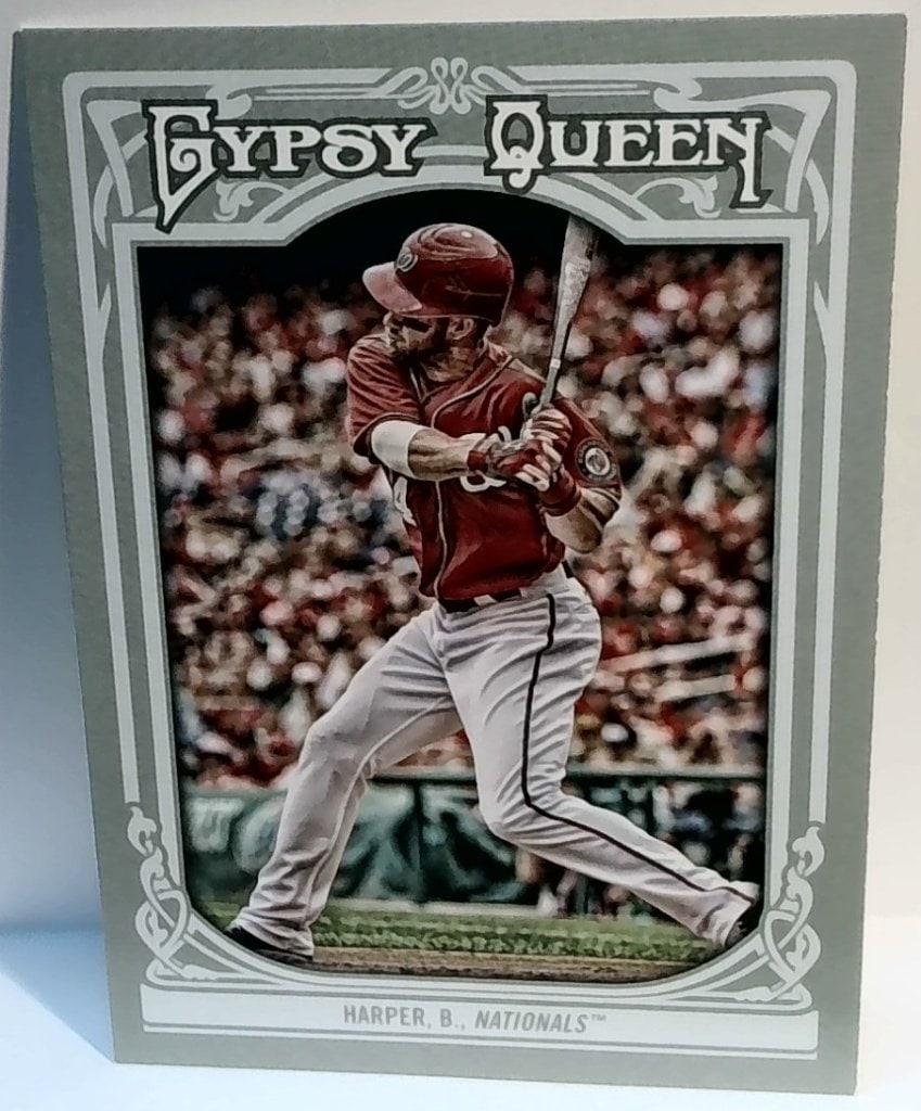 2013 Topps Gypsy Queen Bryce Harper Card: Topps Gypsy Queen Bryce Harper Baseball Card, 2013, Washington Nationals Outfielder, No 100.
