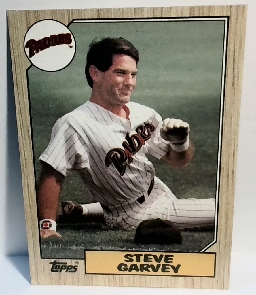 Vtg 1987 Topps Steve Garvey Baseball Card: Vtg 1987 Topps Steve Garvey Baseball Card, No 100, Padres, Major League Batting Record, Printed In USA.