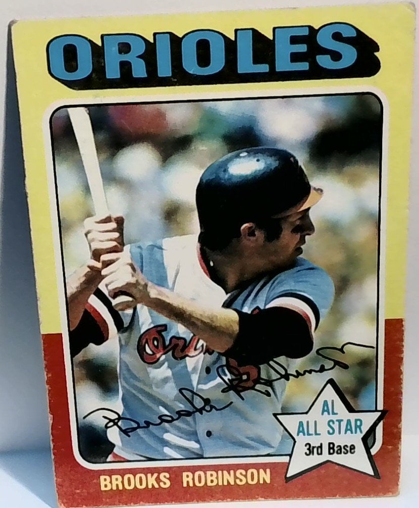 Vtg 1975 Topps Brooks Robinson Baseball Card: Vtg 1975 Topps Brooks Robinson Baseball Card, No 50, Orioles, AL All Star, Major League Batting Record, Printed In USA.