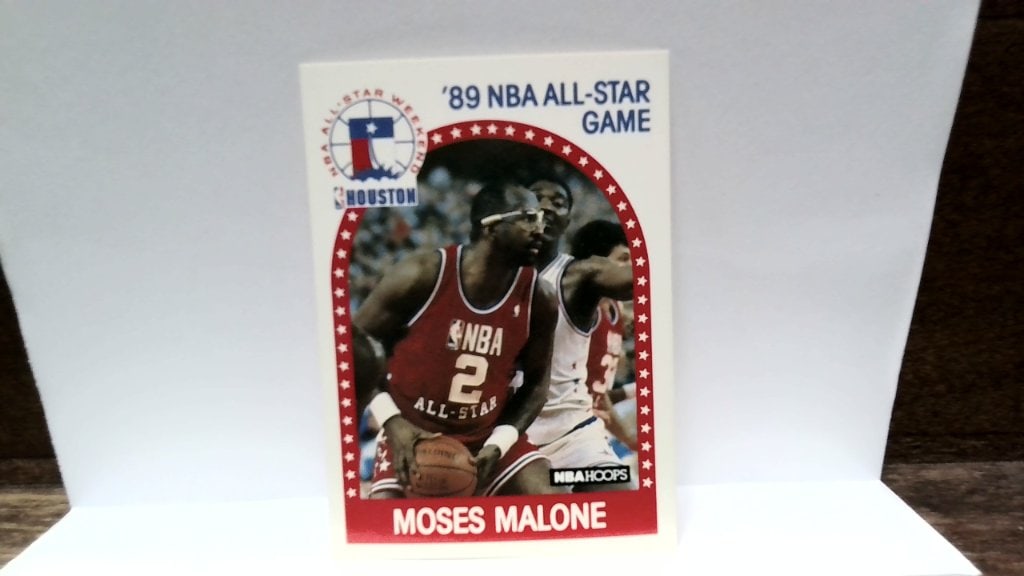 Vtg 1989 NBA Hoops Moses Malone Card No 84 (1 of 2)