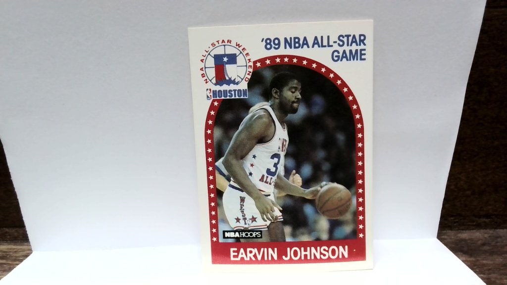 Vtg 1989 NBA Hoops Earvin Johnson Card No 166 (1 of 2)