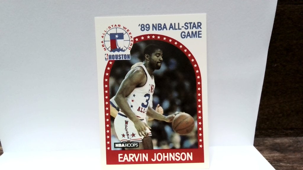 Vtg 1989 Earvin Johnson NBA Hoops Card No 166 (1 of 2)