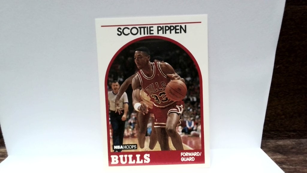 Vtg 1989 Scottie Pippen NBA Hoops Card No 244: Vtg 1989 Scottie Pippen Chicago Bulls NBA Hoops Basketball Card, No 244.