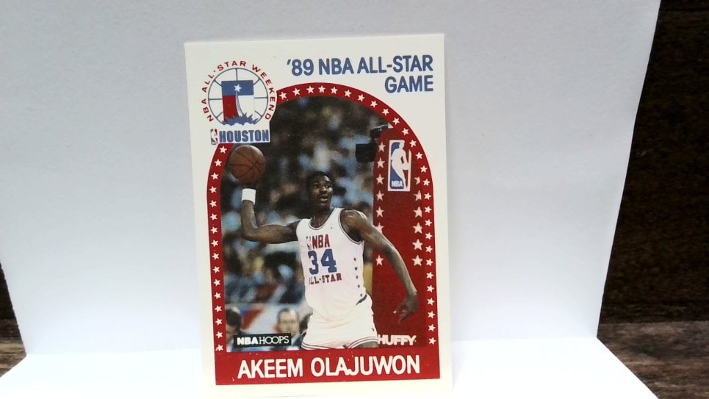 Vtg 1989 Akeem Olajuwon NBA Hoops Card No 178 (1 of 2)