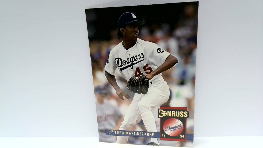 1994 Donruss Pedro Martinez Card: 1994 Donruss Pedro Martinez Baseball Card, Los Angeles Dodgers, No 179.