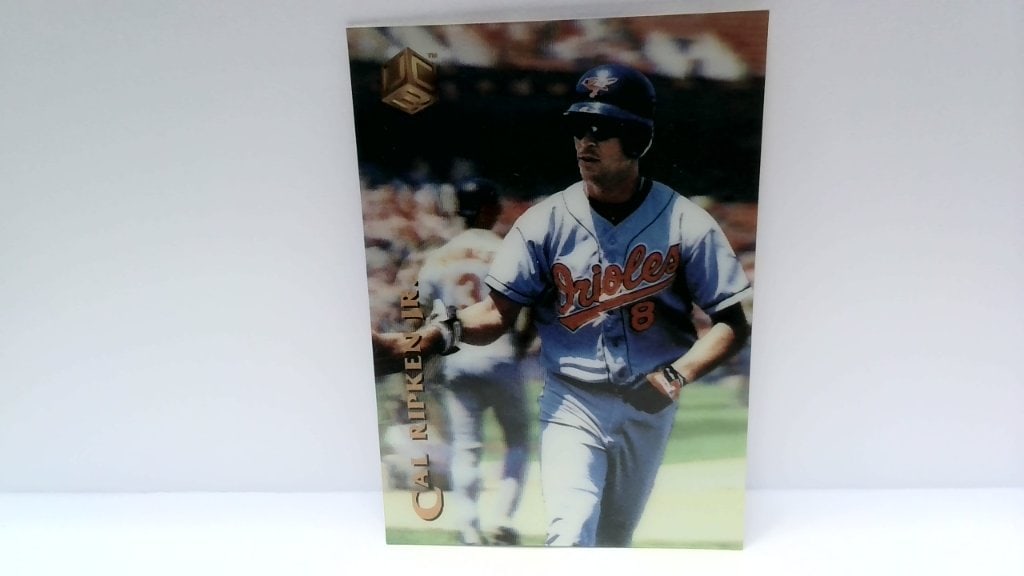 1995 Sportflics Cal Ripken Jr Card: Vtg 1995 Sportflics In-Depth Baseball Card, Cal Ripken Jr, Baltimore Orioles, No 123.