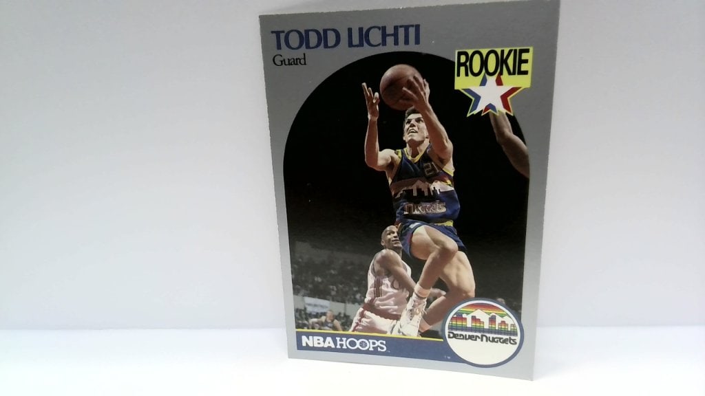 Vtg 1990 Todd Lichti NBA Hoops Rookie Card: Vtg 1990 Todd Lichti NBA Hoops Rookie Card, No 98, Denver Nuggets.