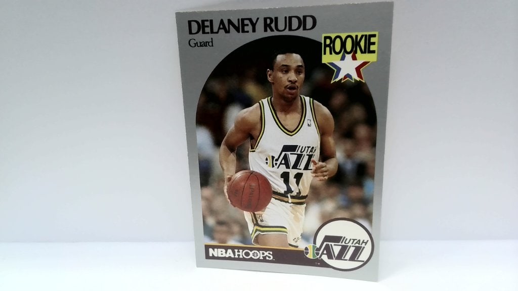 Vtg 1990 Delaney Rudd NBA Hoops Rookie Card (1 of 2)