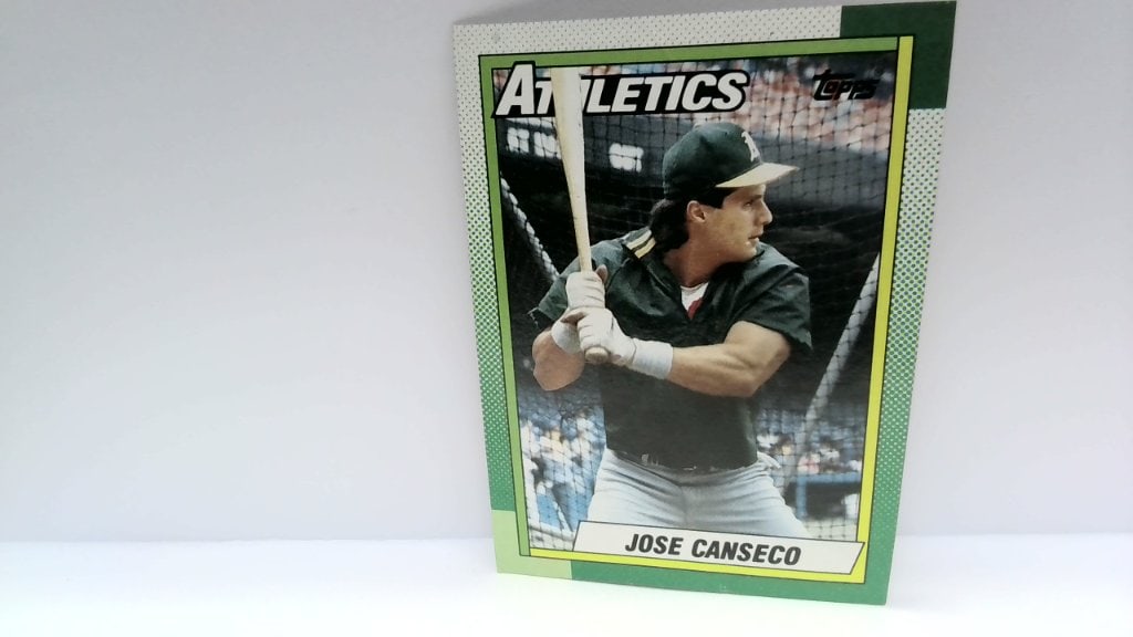 Vtg 1990 Topps Jose Canseco Baseball Card (1 of 2)