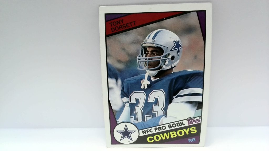 Vtg 1984 Tony Dorsett Topps Football Card: Vtg 1984 Tony Dorsett Dallas Cowboys Topps Football Card, No 238.