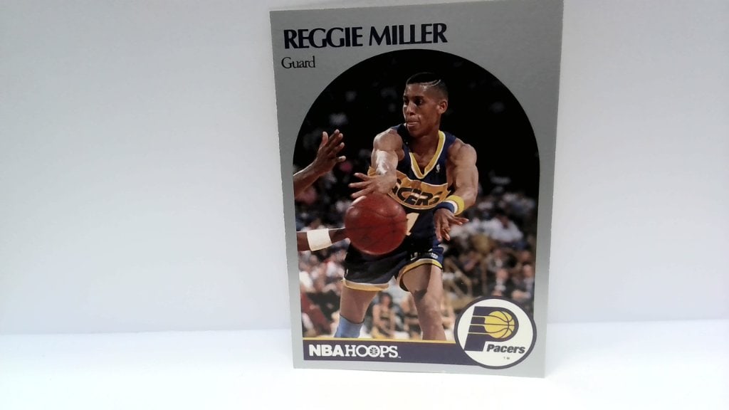 Vtg 1990 Reggie Miller NBA Hoops Card: Vtg 1990 Reggie Miller Indiana Pacers NBA Hoops Basketball Card, No 135.