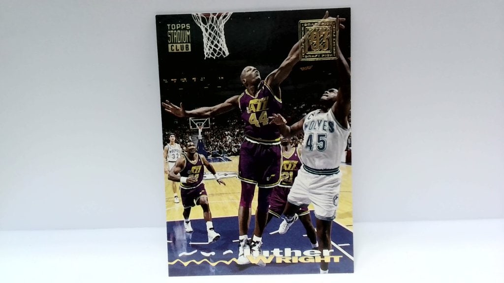 Vtg 1993 Luther Wright Topps Stadium Club Card (1 of 2)