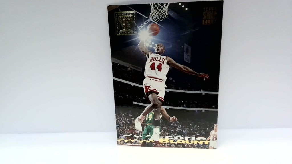 Vtg 1993 Corie Blount Topps Stadium Club Card: Vtg 1993 Corie Blount Chicago Bulls Topps Stadium Club Basketball Card, No 262.