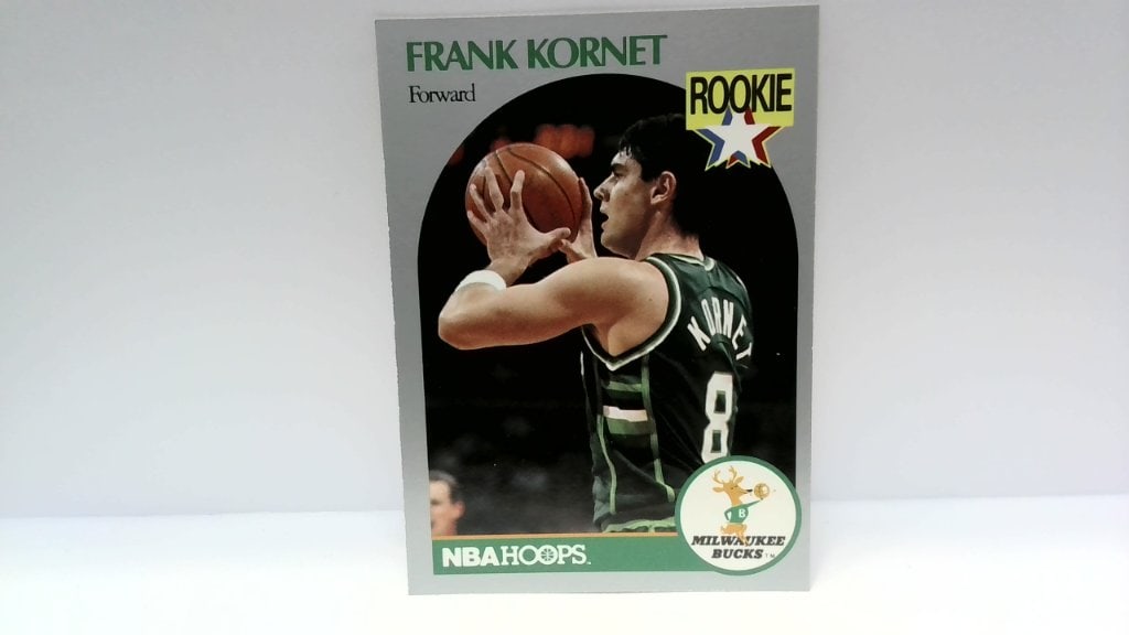 Vtg 1990 Frank Kornet NBA Hoops Card: Vtg 1990 Frank Kornet NBA Hoops Rookie Basketball Card, No 176, Milwaukee Bucks.