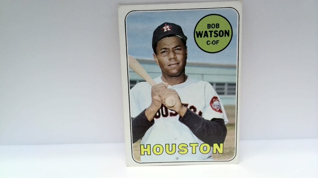 Vtg 1969 Topps Bob Watson Baseball Card (1 of 2)