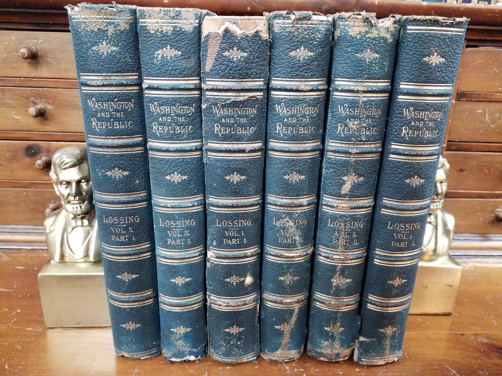 Washington and the American Republic 6 Volumes set by Benjamin Lossing 1870 Engravings 1st ed. (1 of 10)