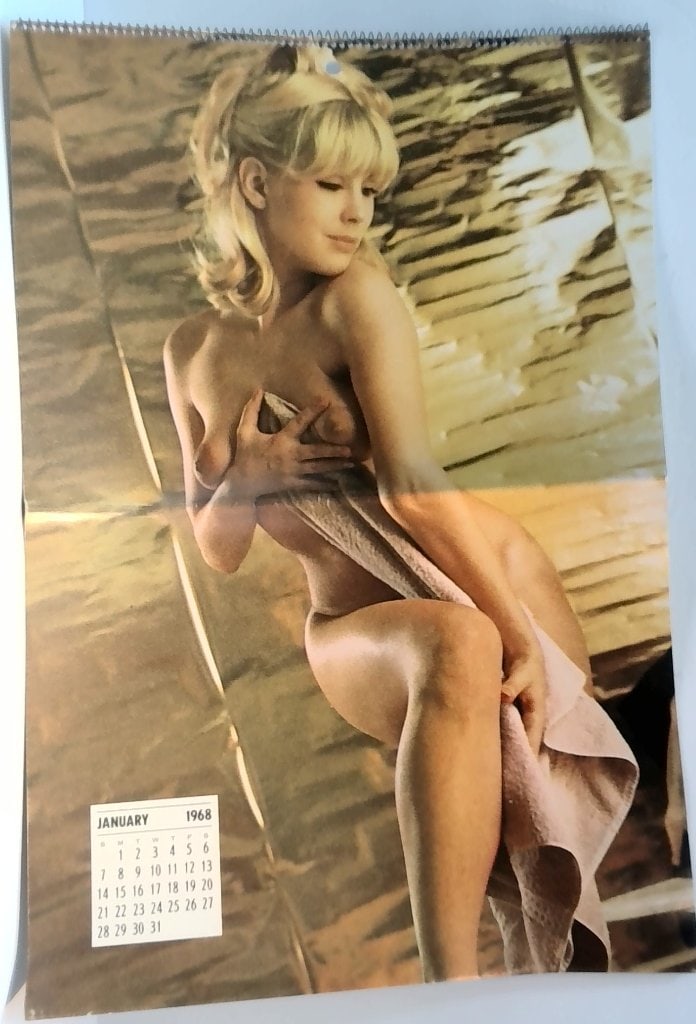 Vtg 1968 Pin-Up Calendar: Vtg 1968 Pin-Up Calendar, Spiral Bound, Featuring Monthly Photographic Portraits.