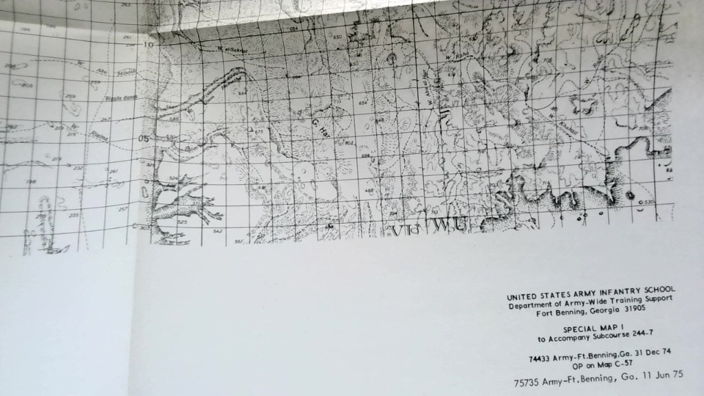 Vtg 1975 US Army Infantry School Special Map I (1 of 4)