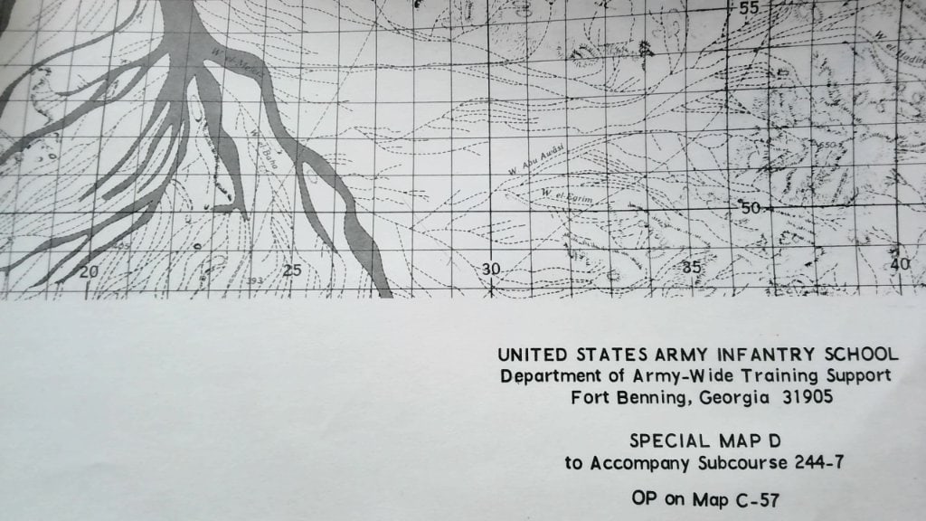 Vtg US Army Infantry School Special Map D (1 of 3)