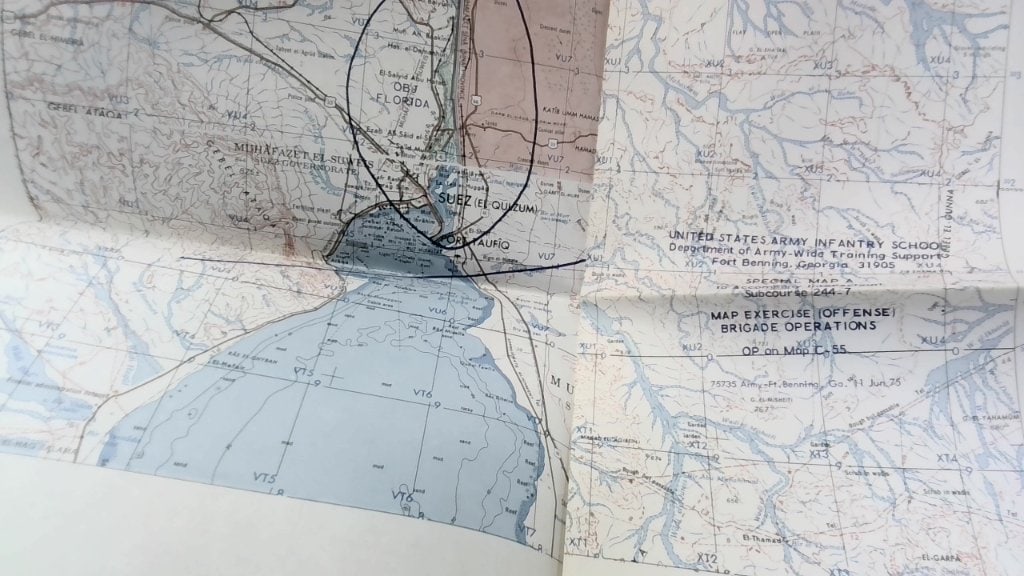 Vtg US Army Infantry School Special Map A (1 of 6)