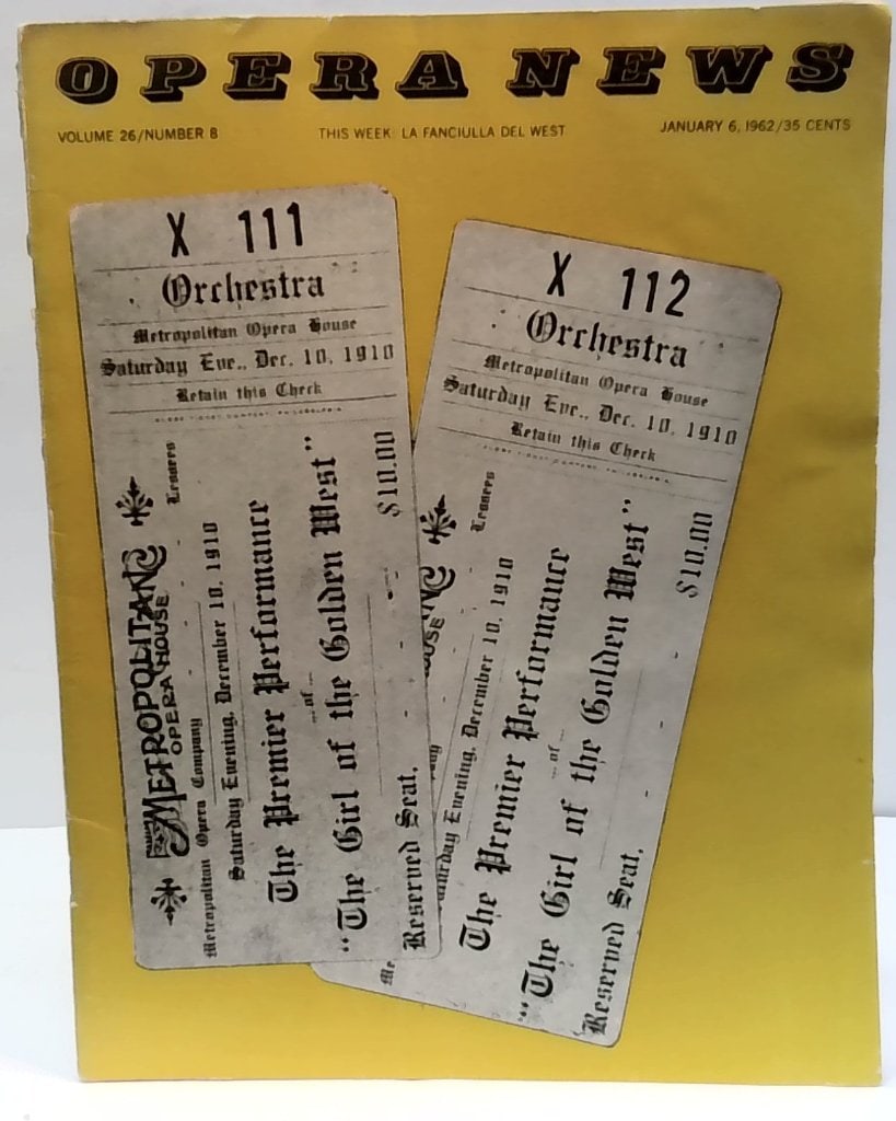 Vtg 1962 Opera News Magazine (1 of 6)