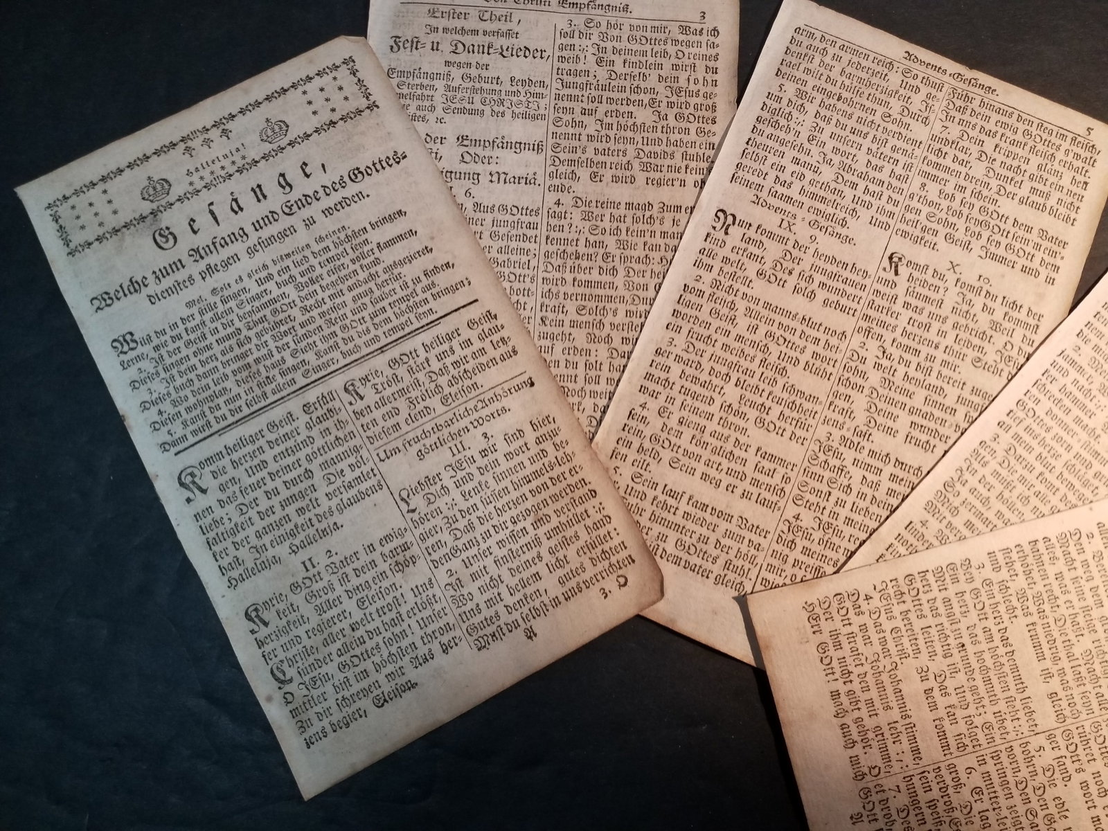 1777 6 leaves to the Christoph Saur Amercan Psalms Revolutionary War Era Bible: 6 leaves double sided, If you have a preference on the 6 leaves or want a certain Chapter from Psalms included. I can try to fill your particular request. There are 10 lots available of 6 leaves each.