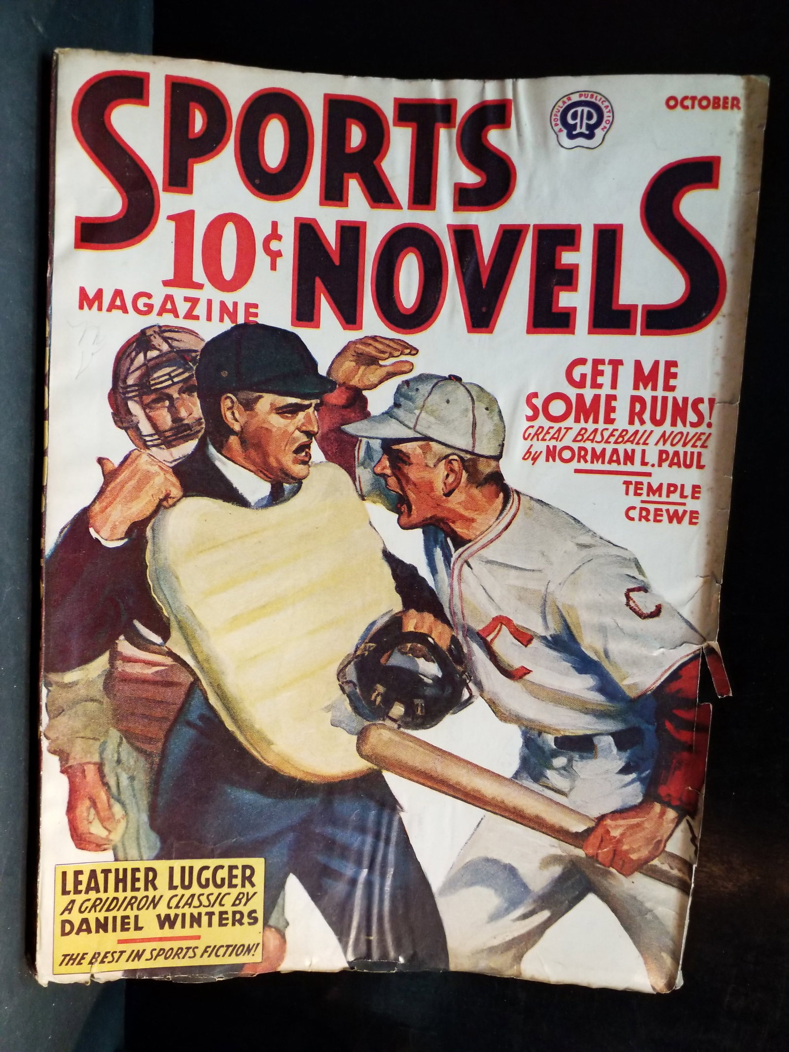 Original Pulp October 1941 Sports Novels Get Me Some Runs! by Norman Paul /VG: Original Pulp -Strong intact Binding , overall this pulp is doing quite well, very nice condition pulp- Main Novel: "Get Me Some Runs!" by Norman L. Paul, described as a "Great Baseball Novel" set at 