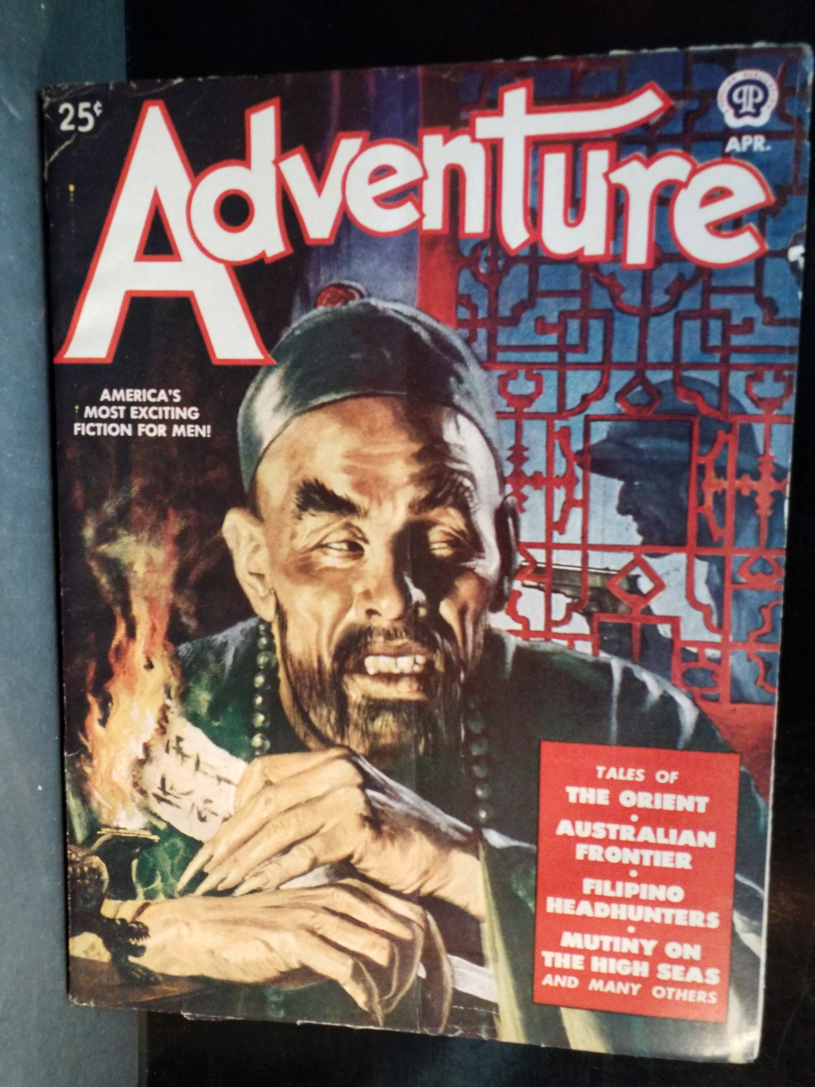 April 1949 Original Pulp Adventure Filipono HeadHunters , Mutiny on the High Seas Golden Age VG+-F+ (1 of 5)