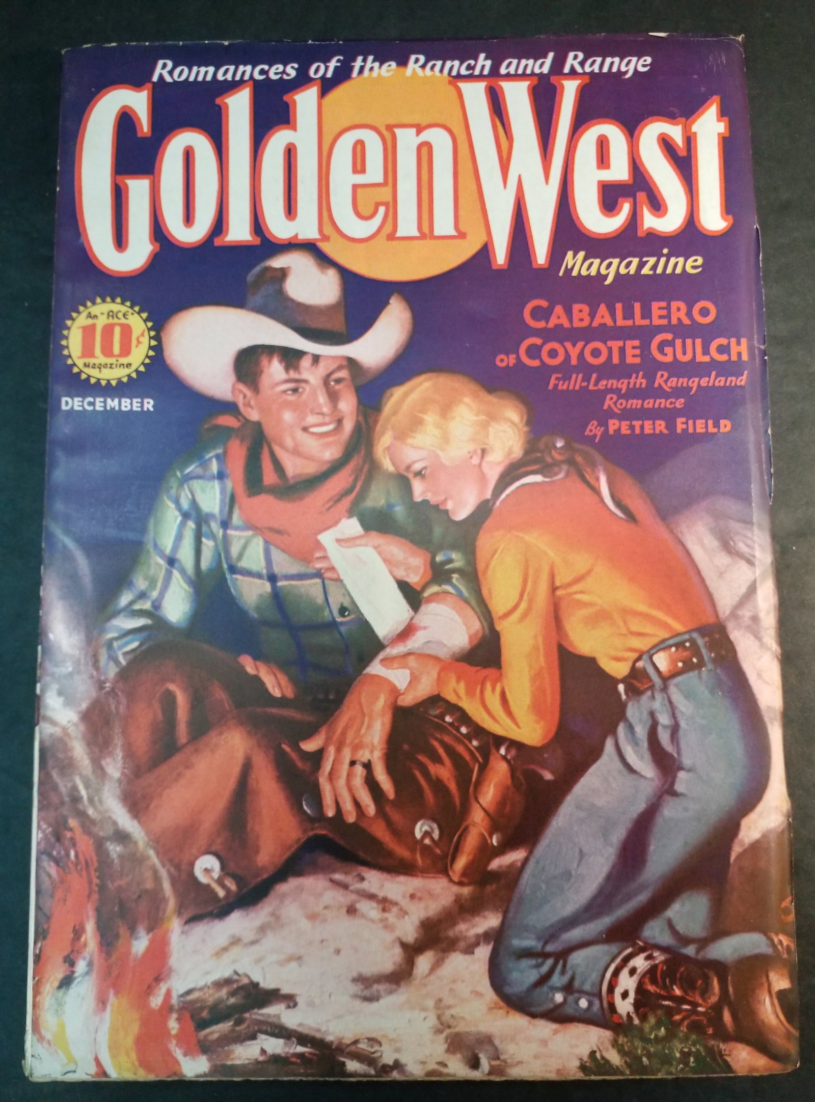 1936 Golden West Magazine PULP Volume 1, No. 2 "Romance and Western NF+- F+ Scarce: A higher grade pulp, Adding Items daily to this our current Auction. Presenting a Large Highly Collectible Fine lifetime collection of Well Preserved Early Pulps. Gradable . Many in VG+- VF+ condition