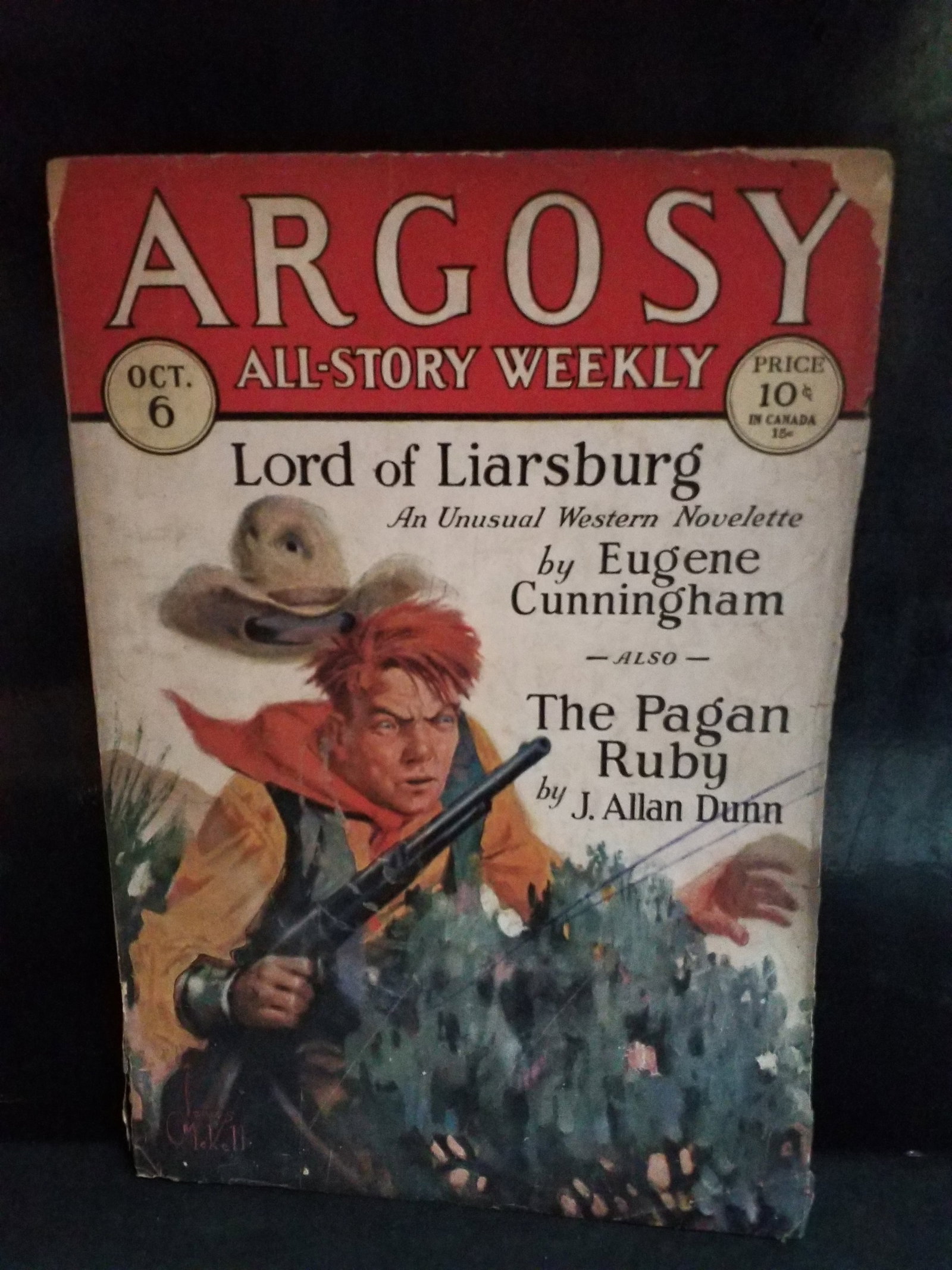 Golden Age Pulp Argosy All-Story Weekly Oct. 6 1928 A Brand New World Sci Fi by Ray Cummings VG (1 of 4)