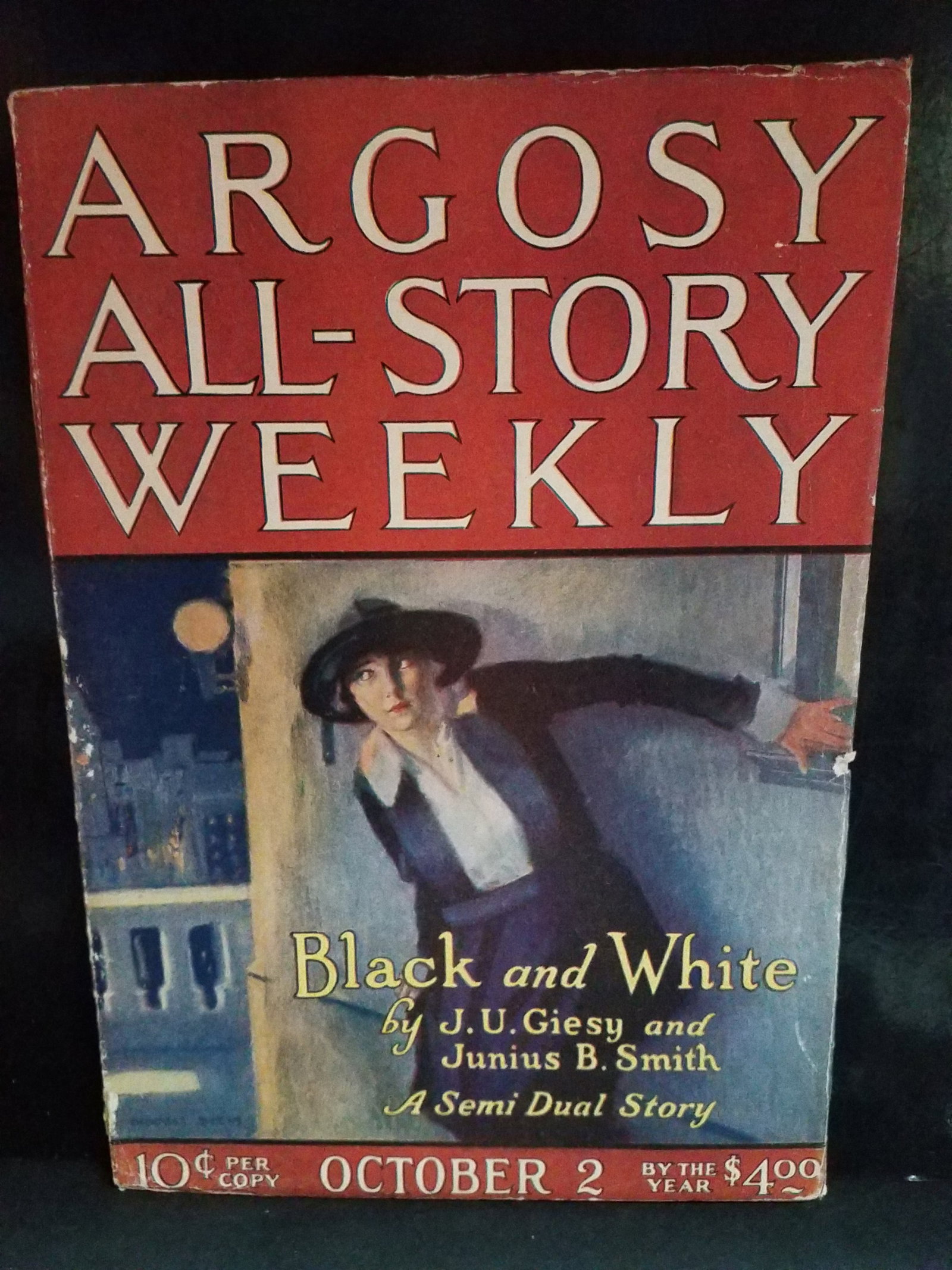 Oct. 2 1920 Golden Age Pulp Argosy All Star Weekly Black and White Mystic Occult Detective VG+-F (1 of 3)