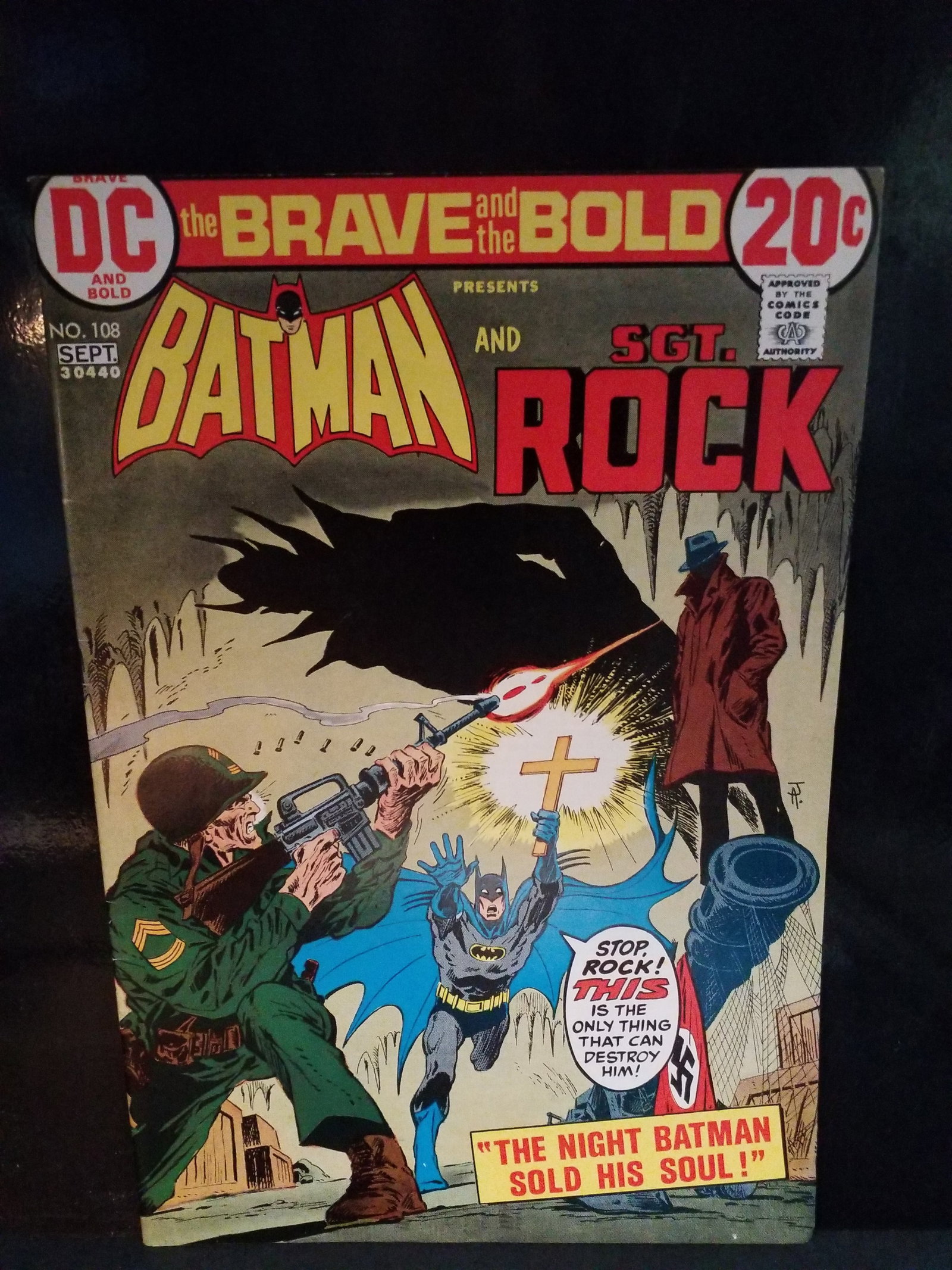 BRAVE AND THE BOLD #108 Batman & Sgt. Rock -Aparo Art- FN 1973 DC Vintage Comic VG+-FNice VG+-F (1 of 4)