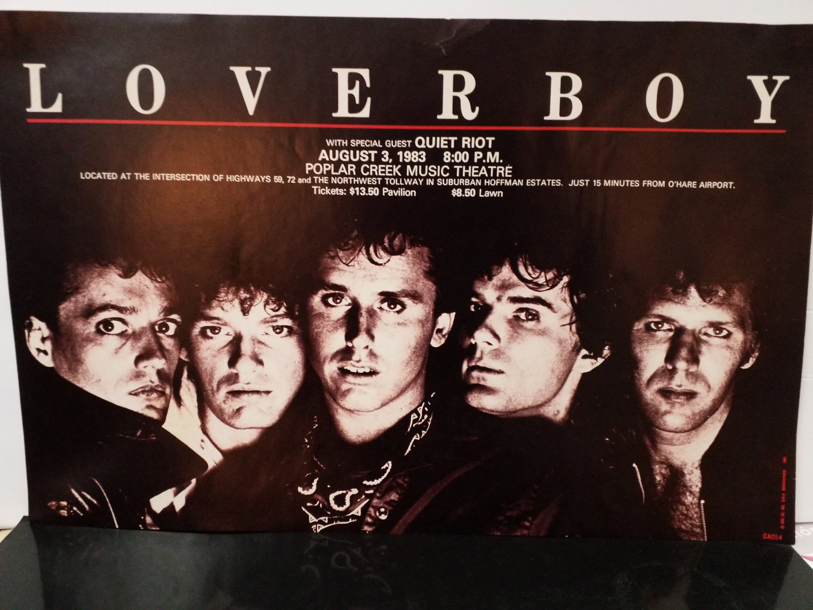 Scarce 1983 Loverboy Original Concert Poster held at Poplar Creek Music Theater Illinois Quiet Riot (1 of 2)