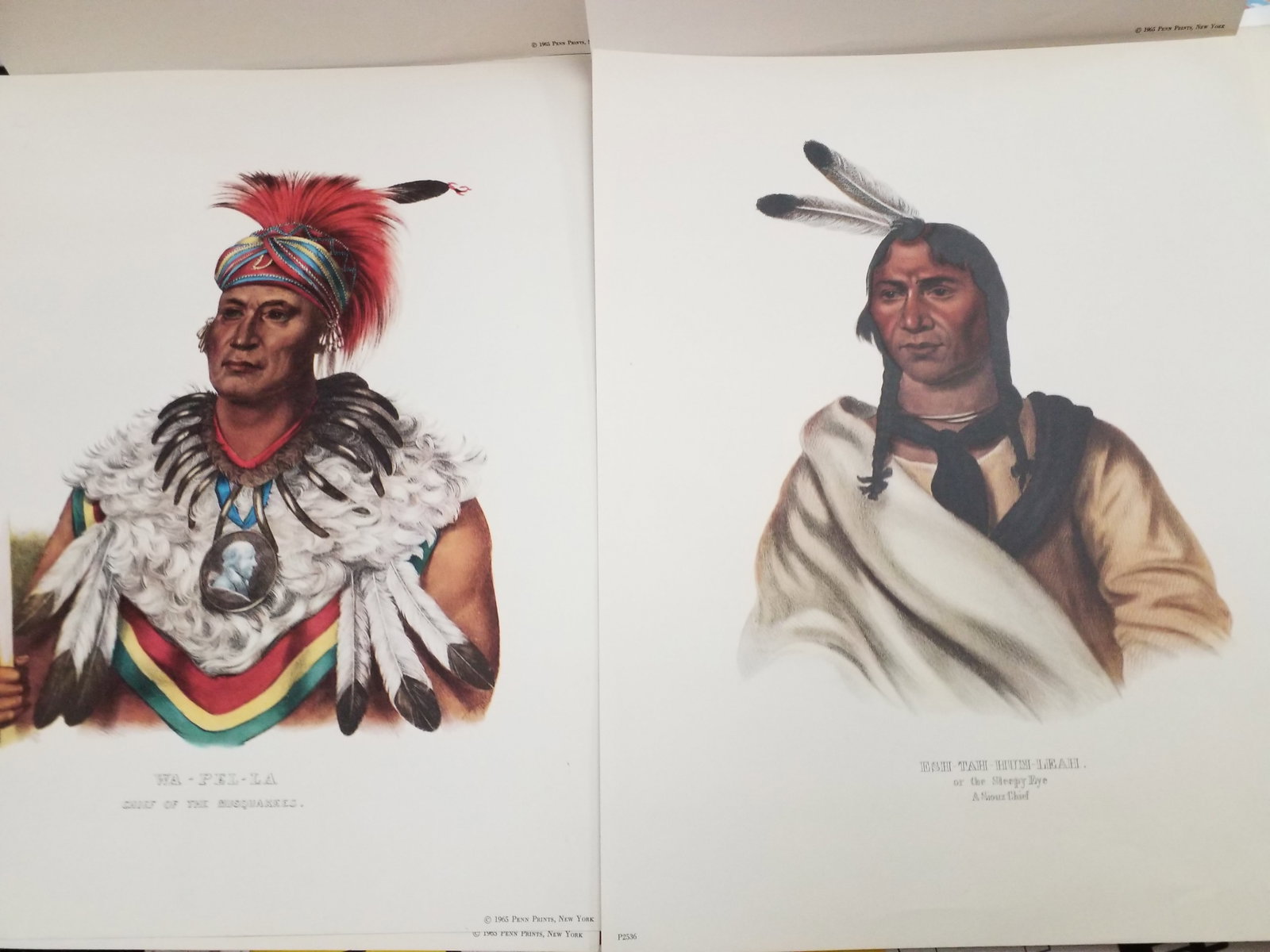 1965 Penn Press Indian Chiefs 10 Engravings McKenney & Hall Folio (1840) (1 of 11)